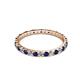 2 - Audrey 2.00 mm Blue Sapphire and Lab Grown Diamond U Prong Eternity Band 