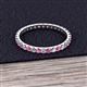 2 - Audrey 2.00 mm Pink Sapphire and Lab Grown Diamond U Prong Eternity Band 