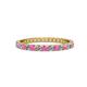 1 - Audrey 2.00 mm Pink Sapphire and Lab Grown Diamond U Prong Eternity Band 