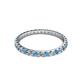 2 - Audrey 2.00 mm Blue Topaz and Lab Grown Diamond U Prong Eternity Band 