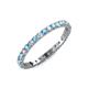 3 - Audrey 2.00 mm Blue Topaz and Lab Grown Diamond U Prong Eternity Band 