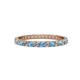 1 - Audrey 2.00 mm Blue Topaz and Lab Grown Diamond U Prong Eternity Band 