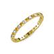 3 - Audrey 2.00 mm Citrine and Lab Grown Diamond U Prong Eternity Band 