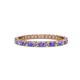 1 - Audrey 2.00 mm Iolite and Lab Grown Diamond U Prong Eternity Band 