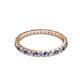 2 - Audrey 2.00 mm Iolite and Lab Grown Diamond U Prong Eternity Band 