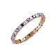 3 - Audrey 2.00 mm Iolite and Lab Grown Diamond U Prong Eternity Band 