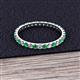 2 - Audrey 2.00 mm Emerald and Lab Grown Diamond U Prong Eternity Band 