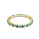 2 - Audrey 2.00 mm Emerald and Lab Grown Diamond U Prong Eternity Band 