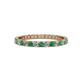 1 - Audrey 2.00 mm Emerald and Lab Grown Diamond U Prong Eternity Band 