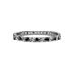 1 - Audrey 2.00 mm Black and White Lab Grown Diamond U Prong Eternity Band 