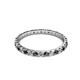 2 - Audrey 2.00 mm Black and White Lab Grown Diamond U Prong Eternity Band 
