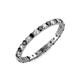3 - Audrey 2.00 mm Black and White Lab Grown Diamond U Prong Eternity Band 