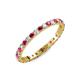 3 - Audrey 2.00 mm Ruby and Lab Grown Diamond U Prong Eternity Band 