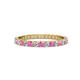1 - Audrey 2.40 mm Pink Sapphire and Lab Grown Diamond U Prong Eternity Band 