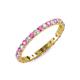 3 - Audrey 2.40 mm Pink Sapphire and Lab Grown Diamond U Prong Eternity Band 