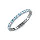 3 - Audrey 2.40 mm Blue Topaz and Lab Grown Diamond U Prong Eternity Band 