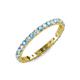 3 - Audrey 2.40 mm Blue Topaz and Lab Grown Diamond U Prong Eternity Band 