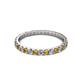 2 - Audrey 2.40 mm Citrine and Lab Grown Diamond U Prong Eternity Band 