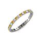 3 - Audrey 2.40 mm Citrine and Lab Grown Diamond U Prong Eternity Band 
