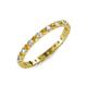 3 - Audrey 2.40 mm Citrine and Lab Grown Diamond U Prong Eternity Band 
