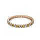 2 - Audrey 2.40 mm Citrine and Lab Grown Diamond U Prong Eternity Band 