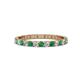 1 - Audrey 2.40 mm Emerald and Lab Grown Diamond U Prong Eternity Band 