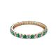 2 - Audrey 2.40 mm Emerald and Lab Grown Diamond U Prong Eternity Band 