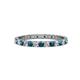 1 - Audrey 2.40 mm Blue and White Lab Grown Diamond U Prong Eternity Band 