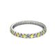2 - Audrey 2.40 mm Yellow and White Lab Grown Diamond U Prong Eternity Band 