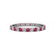 1 - Audrey 2.40 mm Ruby and Lab Grown Diamond U Prong Eternity Band 