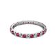 2 - Audrey 2.40 mm Ruby and Lab Grown Diamond U Prong Eternity Band 