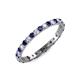3 - Audrey 2.40 mm Blue Sapphire and Lab Grown Diamond U Prong Eternity Band 