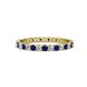 1 - Audrey 2.40 mm Blue Sapphire and Lab Grown Diamond U Prong Eternity Band 