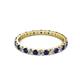 2 - Audrey 2.40 mm Blue Sapphire and Lab Grown Diamond U Prong Eternity Band 