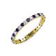 3 - Audrey 2.40 mm Blue Sapphire and Lab Grown Diamond U Prong Eternity Band 
