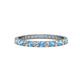 1 - Audrey 2.40 mm Blue Topaz and Lab Grown Diamond U Prong Eternity Band 