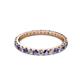 2 - Audrey 2.40 mm Iolite and Lab Grown Diamond U Prong Eternity Band 