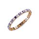3 - Audrey 2.40 mm Iolite and Lab Grown Diamond U Prong Eternity Band 