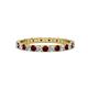 1 - Audrey 2.40 mm Red Garnet and Lab Grown Diamond U Prong Eternity Band 