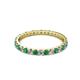 2 - Audrey 2.40 mm Emerald and Lab Grown Diamond U Prong Eternity Band 
