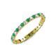 3 - Audrey 2.40 mm Emerald and Lab Grown Diamond U Prong Eternity Band 