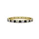 1 - Audrey 2.40 mm Black and White Lab Grown Diamond U Prong Eternity Band 