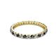 2 - Audrey 2.40 mm Black and White Lab Grown Diamond U Prong Eternity Band 