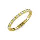 3 - Audrey 2.40 mm Yellow and White Lab Grown Diamond U Prong Eternity Band 