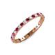 3 - Audrey 2.40 mm Ruby and Lab Grown Diamond U Prong Eternity Band 