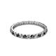 2 - Audrey 2.40 mm Black and White Lab Grown Diamond U Prong Eternity Band 