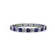 1 - Audrey 2.70 mm Blue Sapphire and Lab Grown Diamond U Prong Eternity Band 