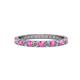 1 - Audrey 2.70 mm Pink Sapphire and Lab Grown Diamond U Prong Eternity Band 