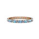 1 - Audrey 2.70 mm Blue Topaz and Lab Grown Diamond U Prong Eternity Band 