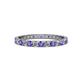 1 - Audrey 2.70 mm Iolite and Lab Grown Diamond U Prong Eternity Band 